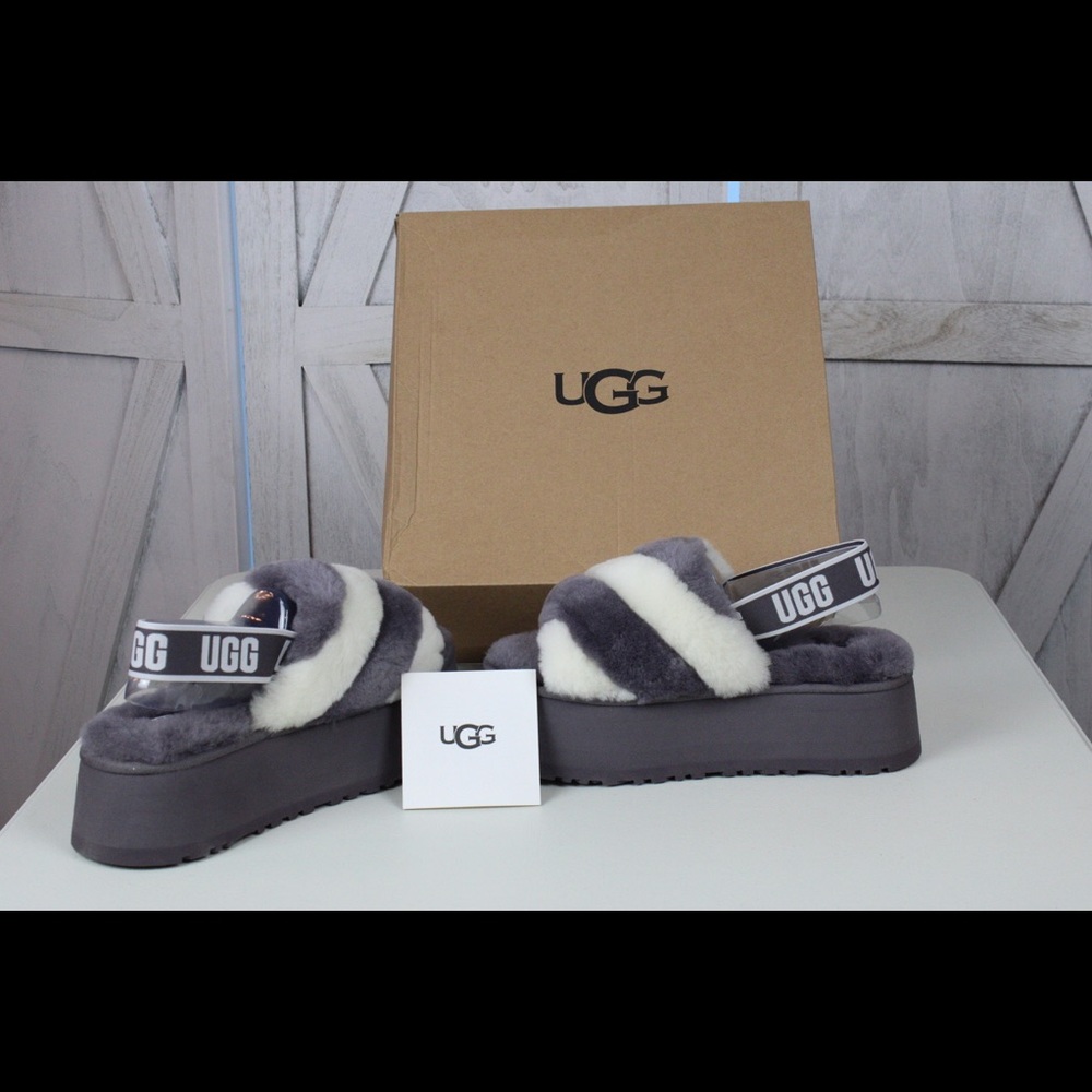 AUTHENTIC UGG DISCO STRIPE SLIDE. Luxury authentic designer!